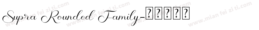 Supra Rounded Family字体转换